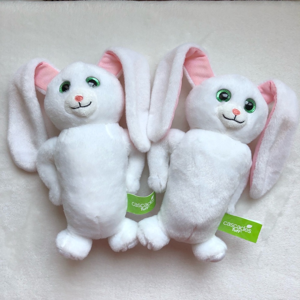 3/$30💚Twin stuffed white animal bunnies toy duo